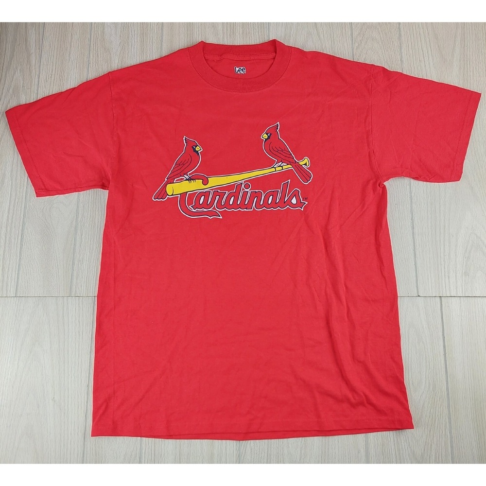 Lee St. Louis‎ Cardinals T-Shirt Mens Large Red Jackie Robinson 42 MLB Baseball